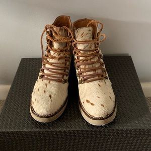 Urban Outfitters Laced Cow Leather Boots. Size 6